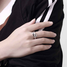 silver plated rings for men Dual Round ring men charms 12 ELY