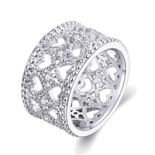 18K Gold Plating engagement ring Hollow pattern insets aliancas charm311 ELY