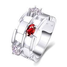 18K Gold Plating engagement ring Hollow pattern insets aliancas charm311 ELY