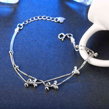 925 silver pulseras bow bracelete bone STVH 55 ELY