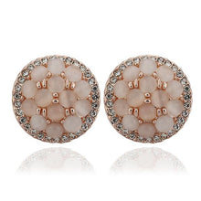 Austrian Crystal earing Water drop flower stud ear cuff diy 113 ELY