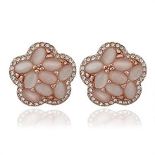 Austrian Crystal earing Water drop flower stud ear cuff diy 113 ELY