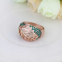 acessorios para mulher rings leaf blue bague horloge259 ELY