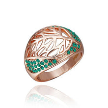 acessorios para mulher rings leaf blue bague horloge259 ELY