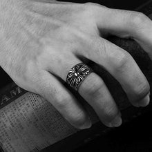 punk style stainless steel wedding ring Terror black bow ring men Elegant MAYAR 15 ELY