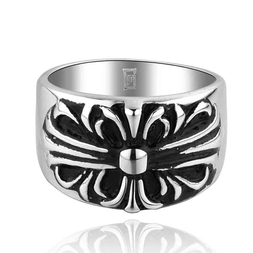 punk style stainless steel wedding ring Terror black bow ring men Elegant MAYAR 15 ELY