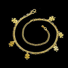 silver anklet Double Flower bracelet on ankle margarida SMTA 52 ELY