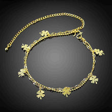 silver anklet Double Flower bracelet on ankle margarida SMTA 52 ELY
