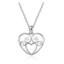 silver necklace Peach Heart Pendant collares jewerly accessories117 ELY