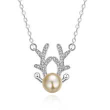 silver necklace women Antlers collares charm 8 3 ELY