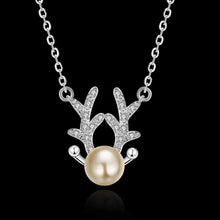 silver necklace women Antlers collares charm 8 3 ELY