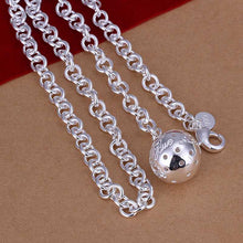 silver necklaces & pendants Ball Pendant maxi colar jewerly accessories358 ELY