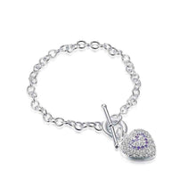 silver plated bracelets & bangles Heart Tag TO pulseira masculina jewelry HBH 28 ELY