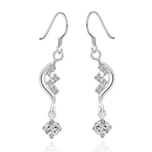 silver plated clip on earrings Insets purple gem drop boucle d'oreille femme men jewelry 16 ELY