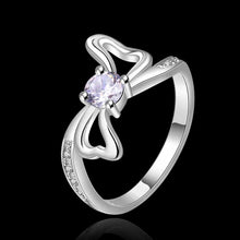 silver rings white bow sed anillos bear Jewelry European Style 18 ELY