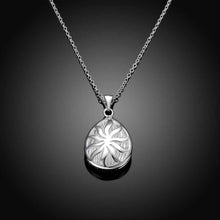 silver women necklace Flower Water Drop bisuteria collier plastron femme123 ELY