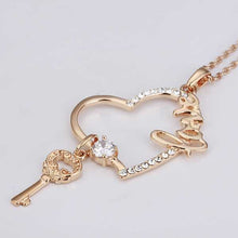 18K Gold Plating choker necklace Carefully pull big heart collares mujer Elegant ELY