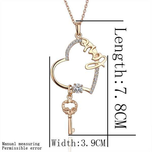 18K Gold Plating choker necklace Carefully pull big heart collares mujer Elegant ELY