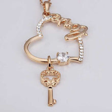 18K Gold Plating choker necklace Carefully pull big heart collares mujer Elegant ELY