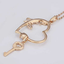 18K Gold Plating choker necklace Carefully pull big heart collares mujer Elegant ELY