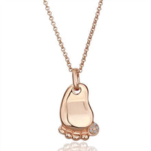 18K Gold Plating necklaces & pendants Gold foot maxi colar Elegant ELY