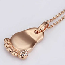 18K Gold Plating necklaces & pendants Gold foot maxi colar Elegant ELY