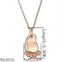 18K Gold Plating necklaces & pendants Gold foot maxi colar Elegant ELY