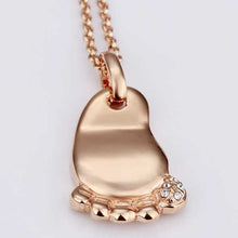 18K Gold Plating necklaces & pendants Gold foot maxi colar Elegant ELY