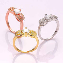 18K Gold Plating ring insets bow anillos bear diy SKGR 41 ELY