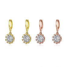 18k gold plated earing Lace insets clip pendientes 327 ELY