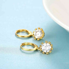 18k gold plated earing Lace insets clip pendientes 327 ELY