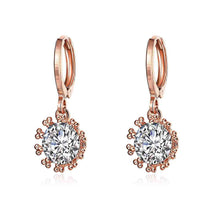 18k gold plated earing Lace insets clip pendientes 327 ELY