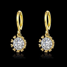 18k gold plated earing Lace insets clip pendientes 327 ELY