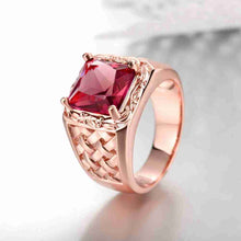 18k gold plated rings Hollow edge crystal package anel feminino Elegant ELY