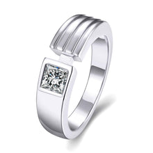 18k gold plated wedding rings Small square insets aliancas ruby jewelry ELY