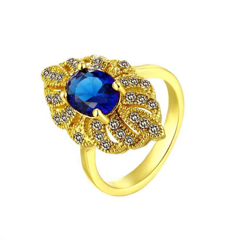 18k gold plated wedding rings insets sapphire opal men jewelry187 ELY