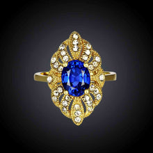 18k gold plated wedding rings insets sapphire opal men jewelry187 ELY