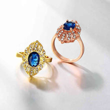 18k gold plated wedding rings insets sapphire opal men jewelry187 ELY