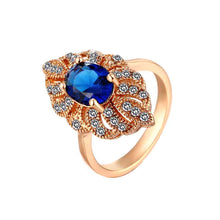 18k gold plated wedding rings insets sapphire opal men jewelry187 ELY