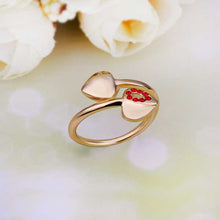18k gold plated wedding rings two heart io anel floating charms2 ELY