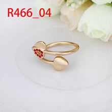 18k gold plated wedding rings two heart io anel floating charms2 ELY