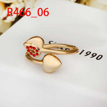18k gold plated wedding rings two heart io anel floating charms2 ELY