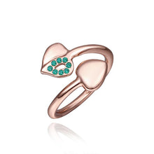 18k gold plated wedding rings two heart io anel floating charms2 ELY