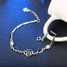 925 sterling silver bracelet men Flower pulseras mujer bijoux STVH 67 ELY