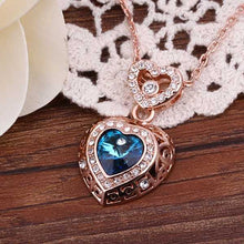 Austrian Crystal collar necklace pink blue love collares populares wedding 58 ELY