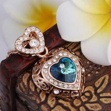 Austrian Crystal collar necklace pink blue love collares populares wedding 58 ELY