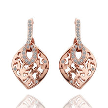 Austrian Crystal earrings yellow hollow stud earrings orecchini love 141 ELY