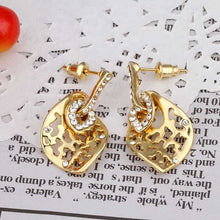Austrian Crystal earrings yellow hollow stud earrings orecchini love 141 ELY