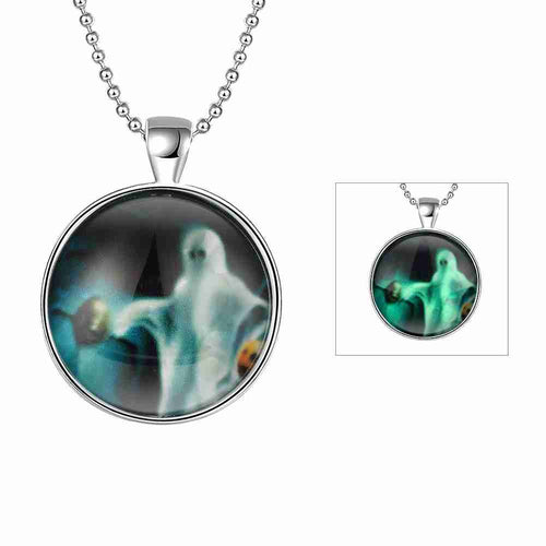 Glowing in the dark pendant necklace white lady tenis masculino floating charms318 ELY