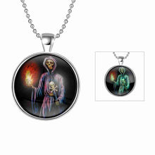Glowing in the dark pendant necklace white lady tenis masculino floating charms318 ELY